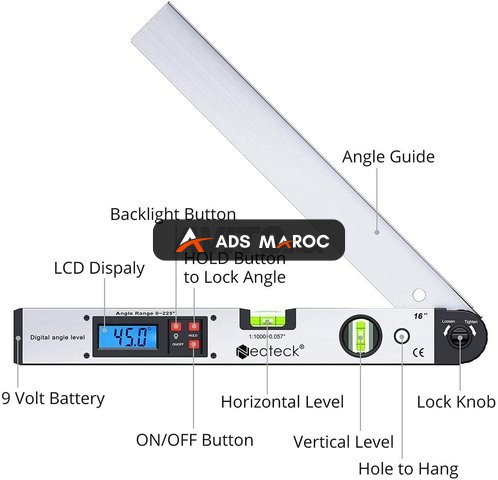 Numérique Angle Finder Règle neuf 320mm