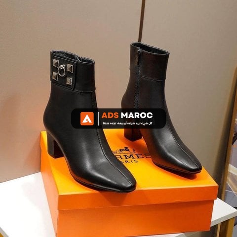 Bottines Noir Hermes Cuir HR3211