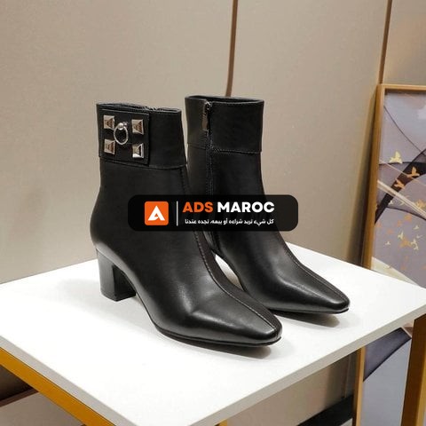 Bottines Noir Hermes Cuir HR3211